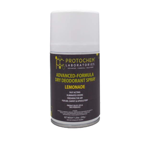 Protochem Laboratories Lemonade Dual Metering Deodorizer And Odor Neutralizer, 7.25 oz., PK12 PC-707LA
